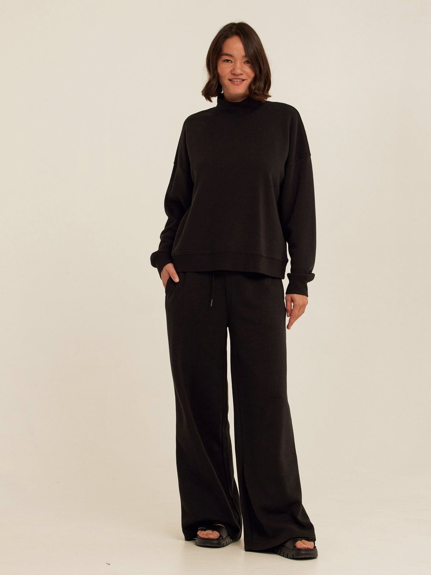 Karlie Triblend Fleece Mock Neck Pullover