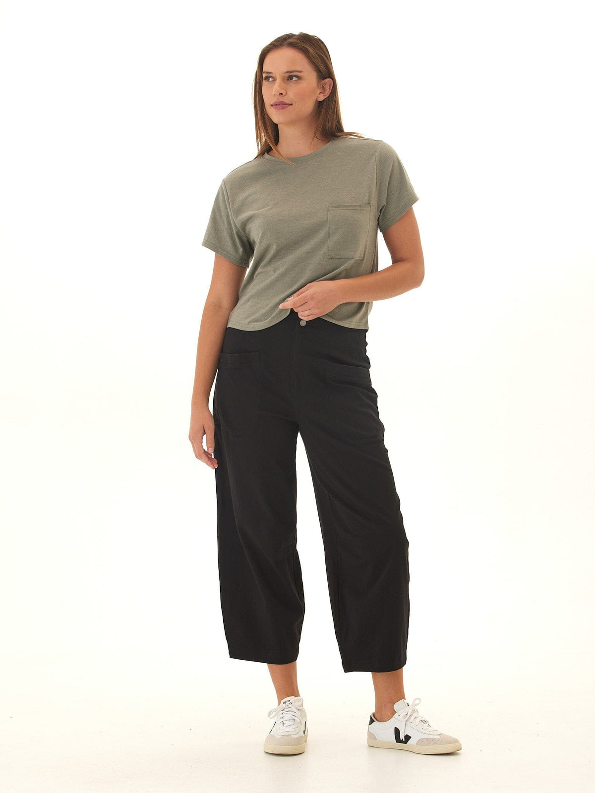 Lauren Stretch Twill Pleated Barrel Pant