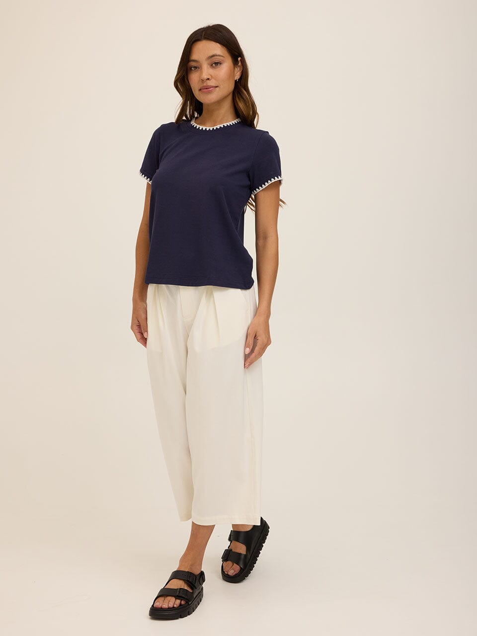 Ginny Novelty Stitch Eco Jersey Tee