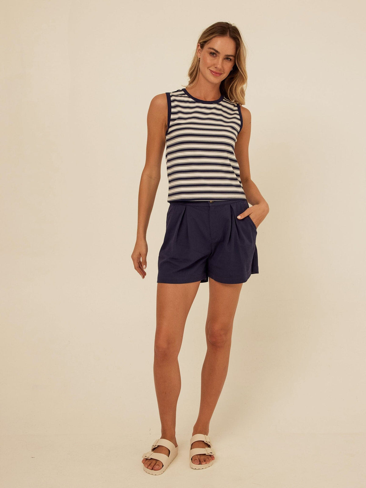 Emilia Stripe Eco Jersey Tank