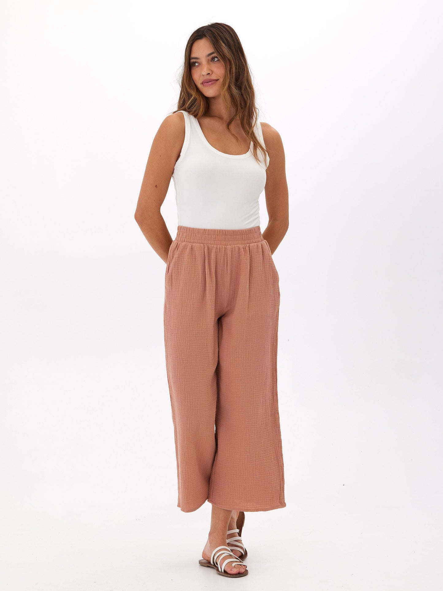 Ivanna Gauze Wide Leg Pant