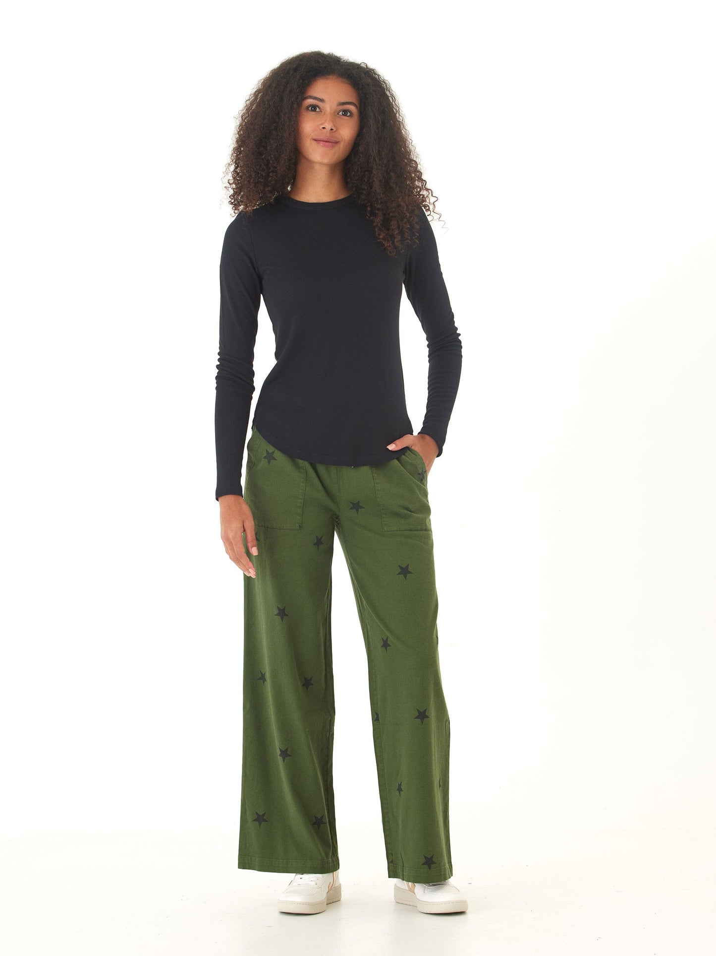 Cleo Stretch Twill Wide Leg Pant
