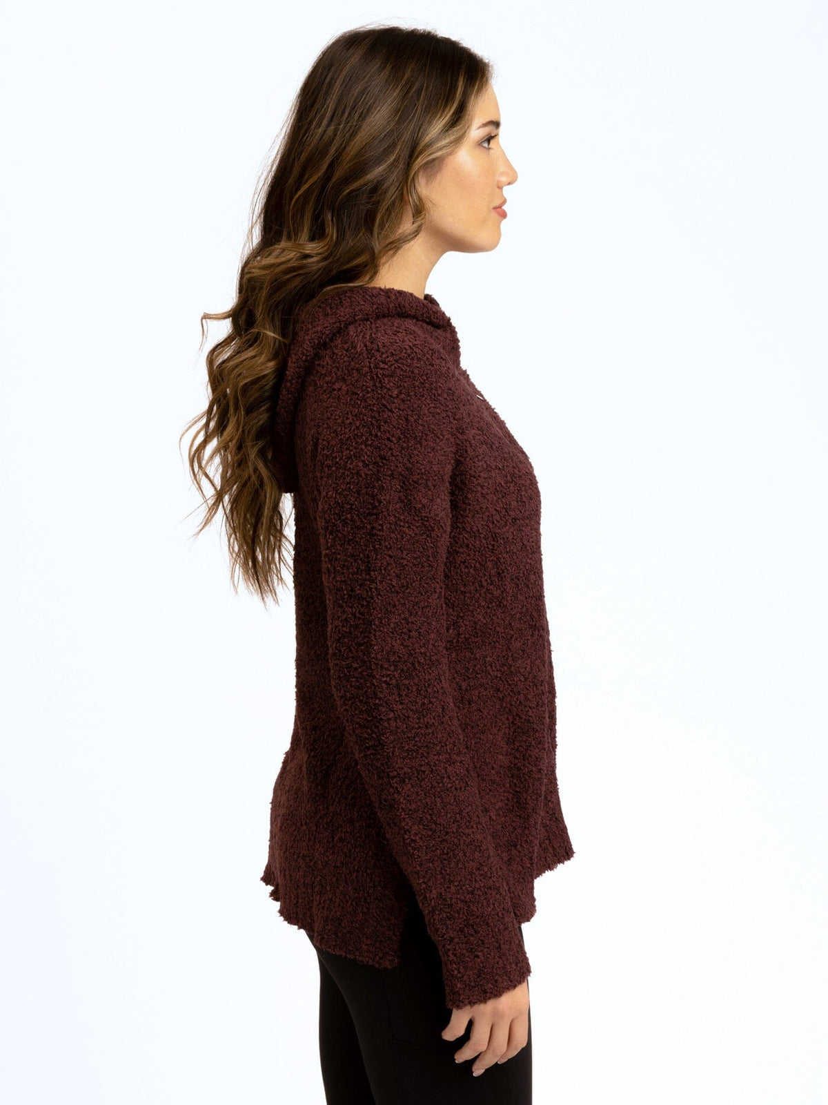Anita Cozy Boucle Full Zip Sweater Hoodie