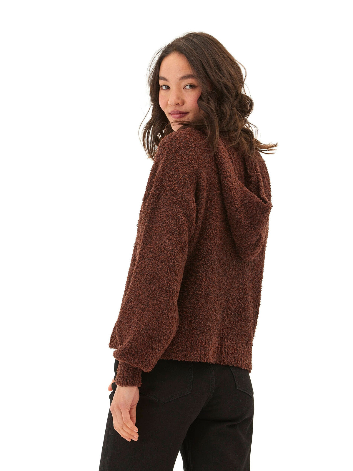 Tanisha Boucle Henley Hoodie