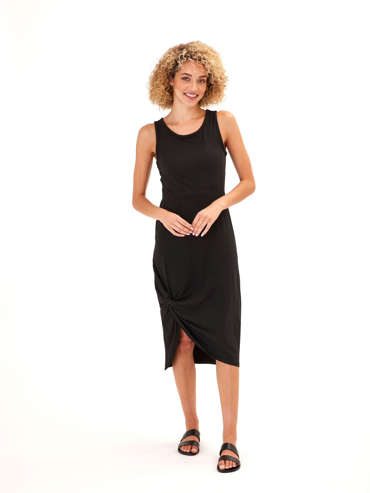 Lula Luxe Jersey Knotted Midi Dress
