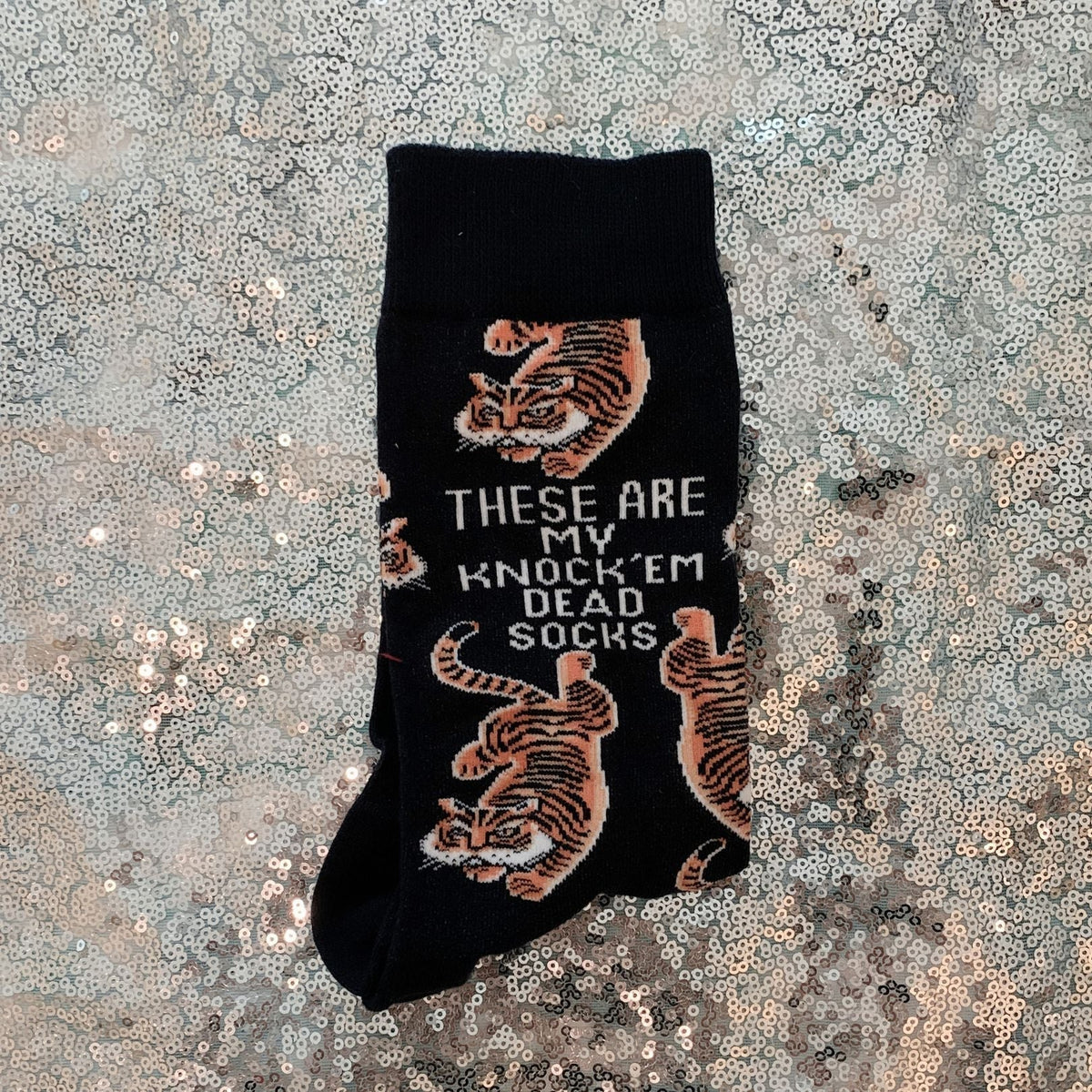 These Are My Knock 'Em Dead Socks with Tiger Motif | Gift for Her - Osadia Concept Store