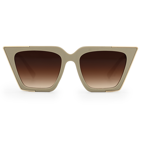 The CEO - Nude Frame Brown Lens Cateye Sunglasses