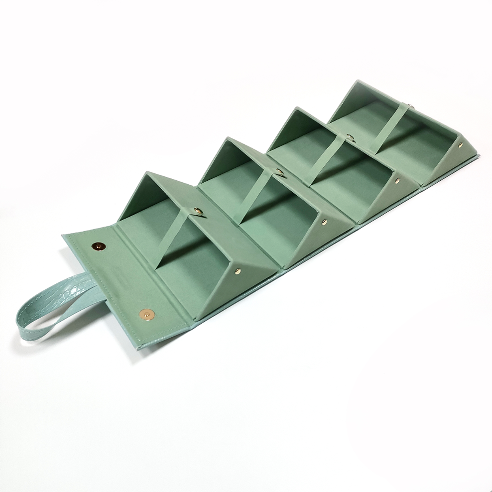 Turquoise Faux Croco Travel Case