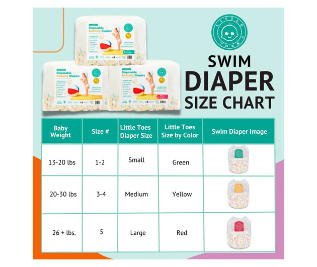 Little Toes® Natural Swim Diapers — On-the-Go 2 Pack