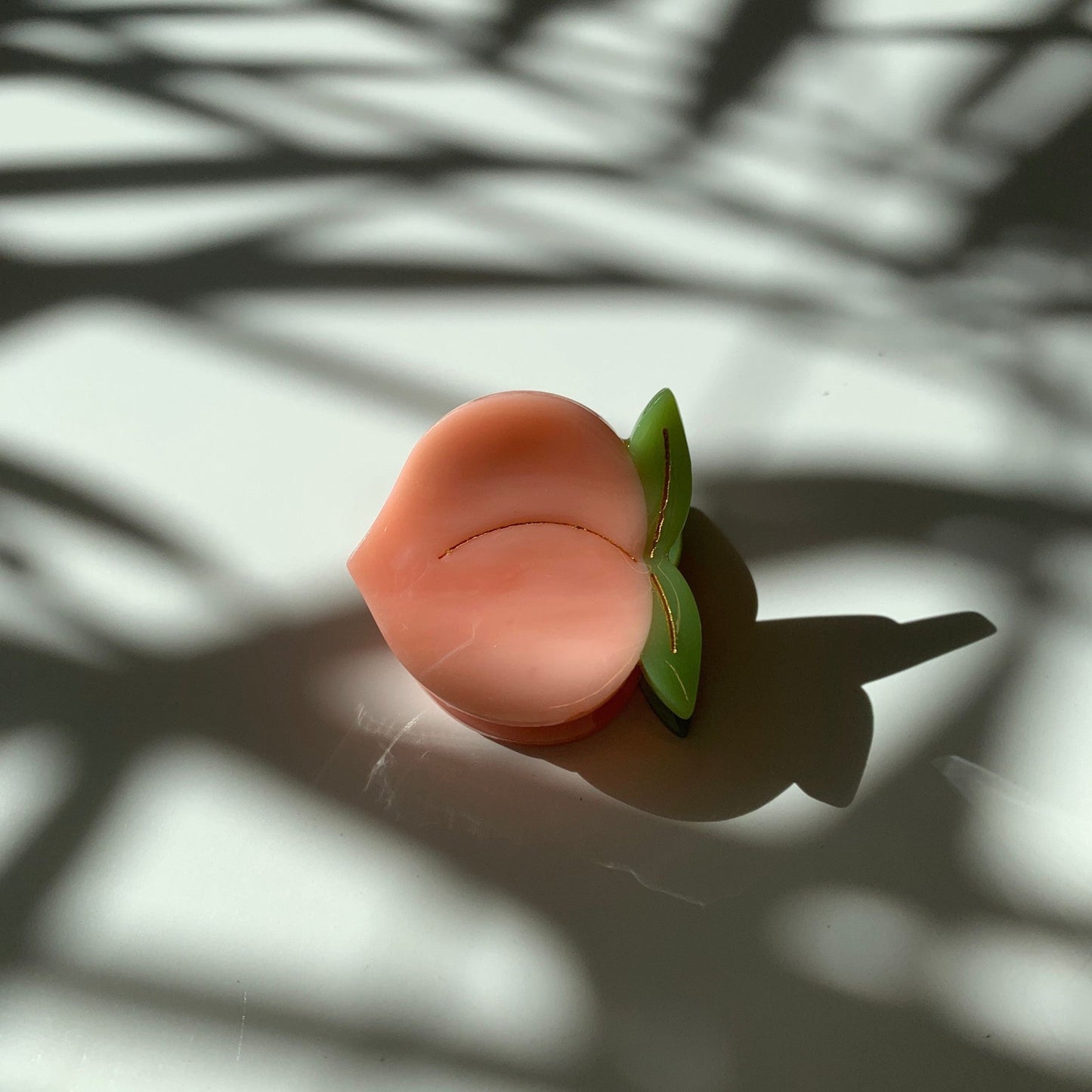 Velvet Claws Set of 4 ππππ Mini Peach Hair Clips | Claw Clips in Velvet Travel Bag