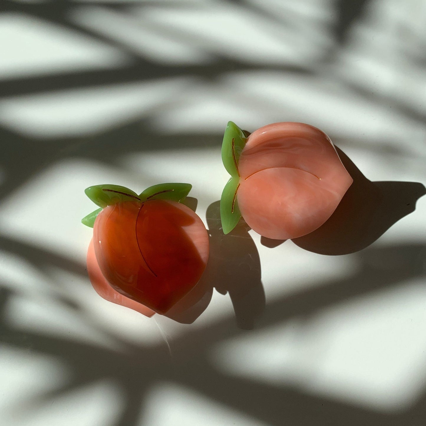 Velvet Claws Set of 4 ππππ Mini Peach Hair Clips | Claw Clips in Velvet Travel Bag