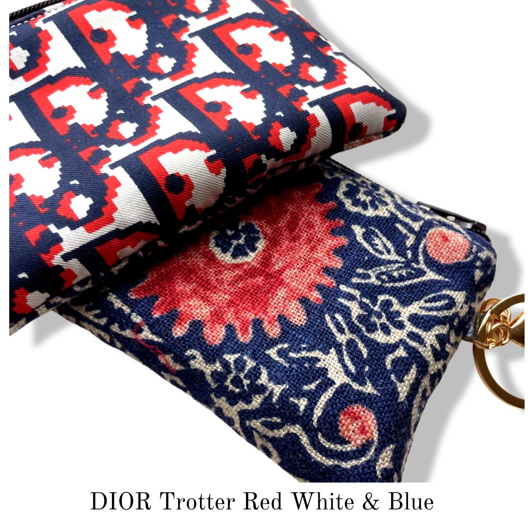 Vintage Trotter Silk Scarf Coffee Run Keychain Bag