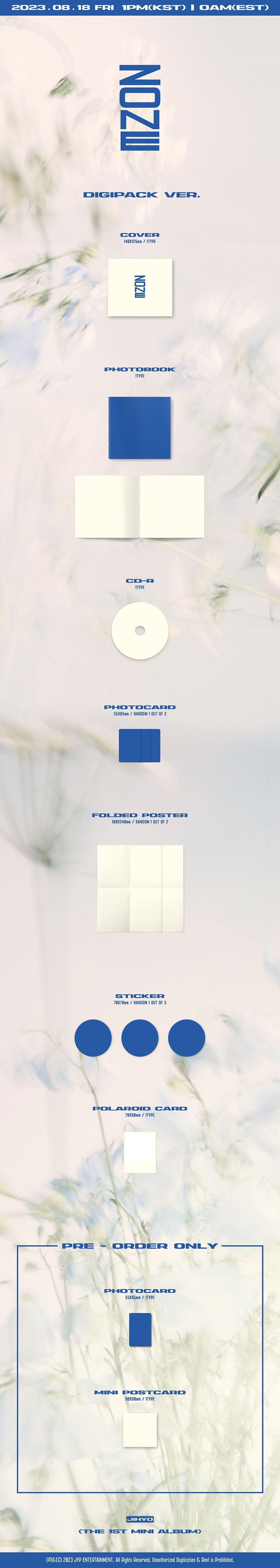 Twice Jihyo 1st Mini Album - Zone (Digipack Ver.)