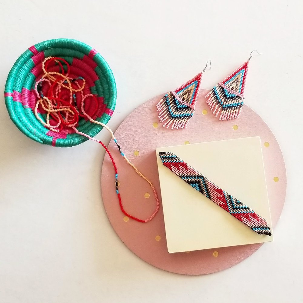 Bubble Gum Embera Earrings