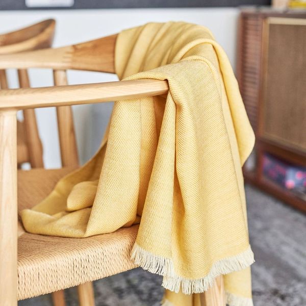 Dandelion Yellow Handloom Merino Throw
