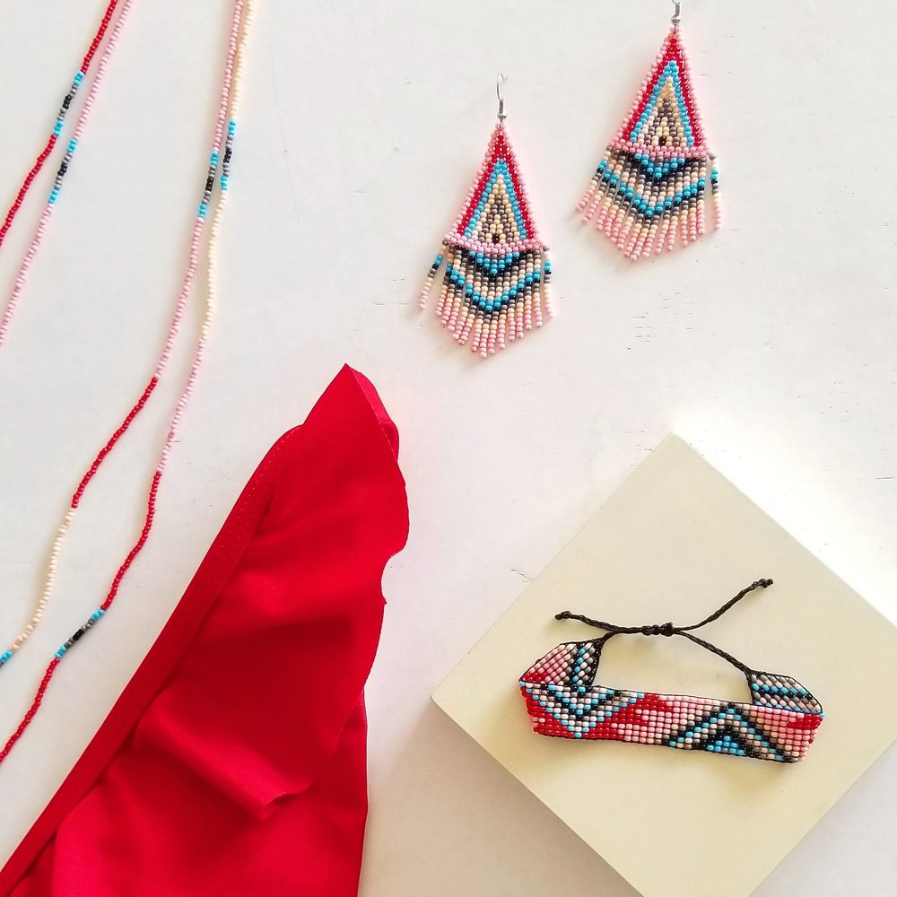 Bubble Gum Embera Earrings