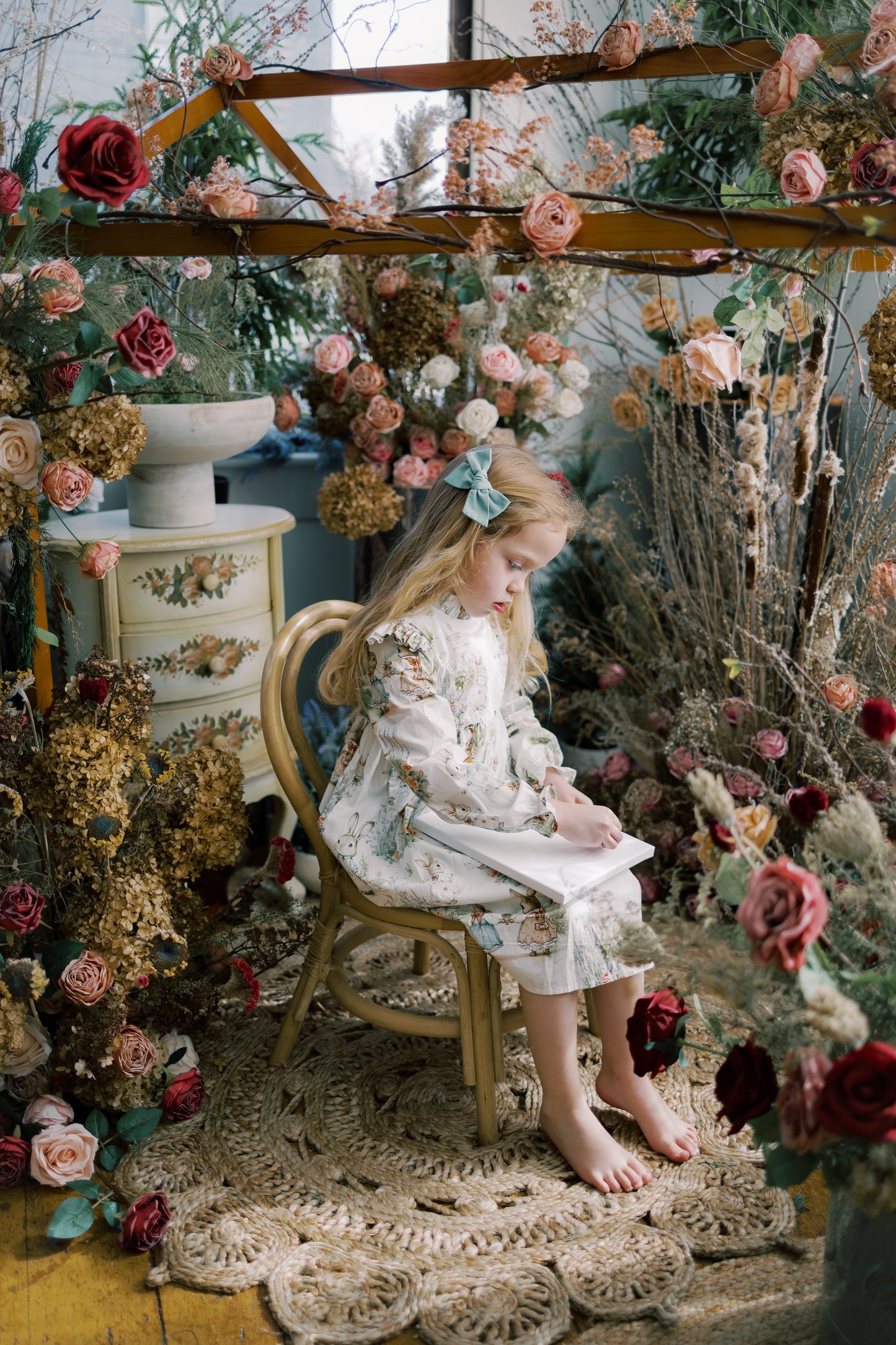 Aoki Dress-Woodland Bunny | Long Sleeve