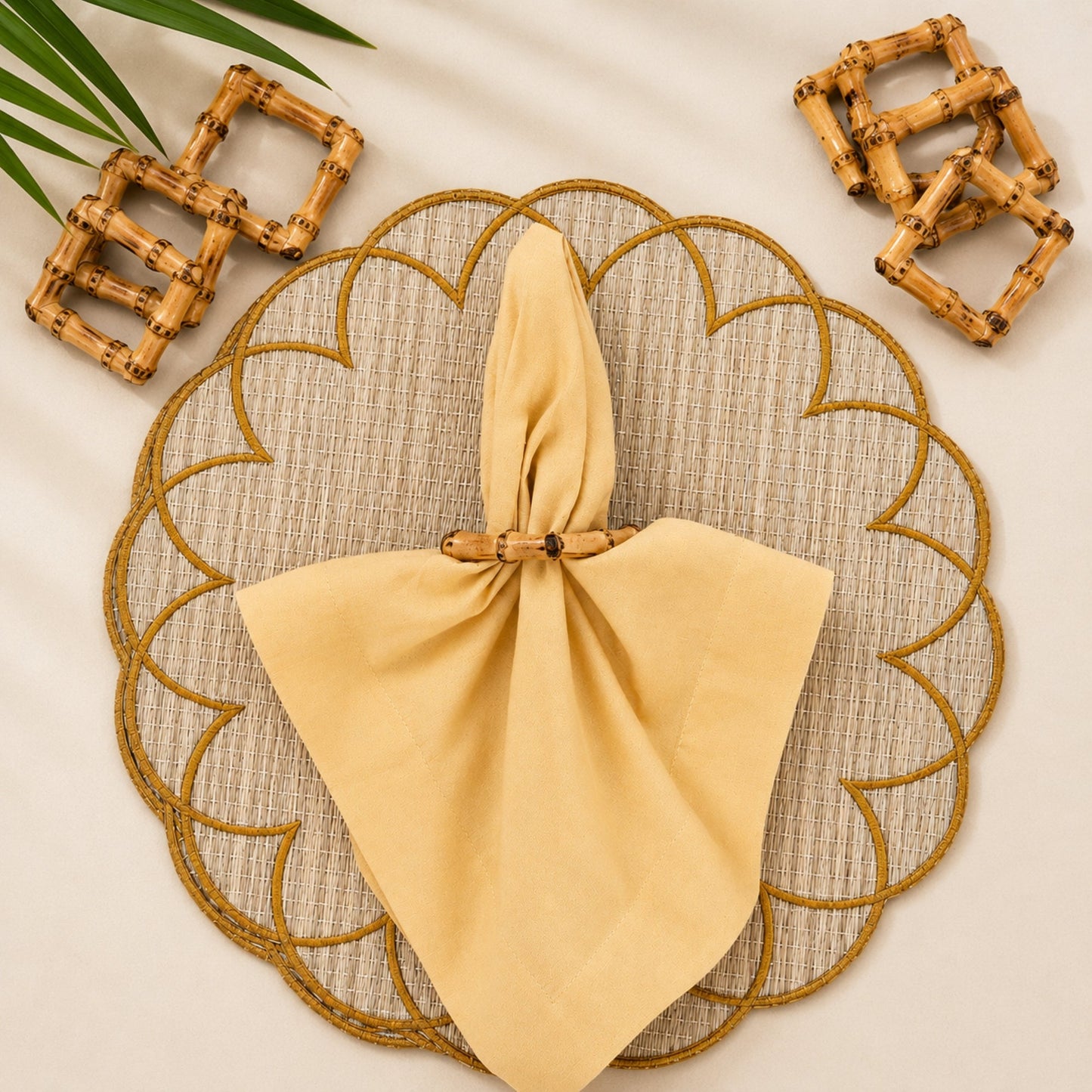 Square Bamboo Napkin Ring