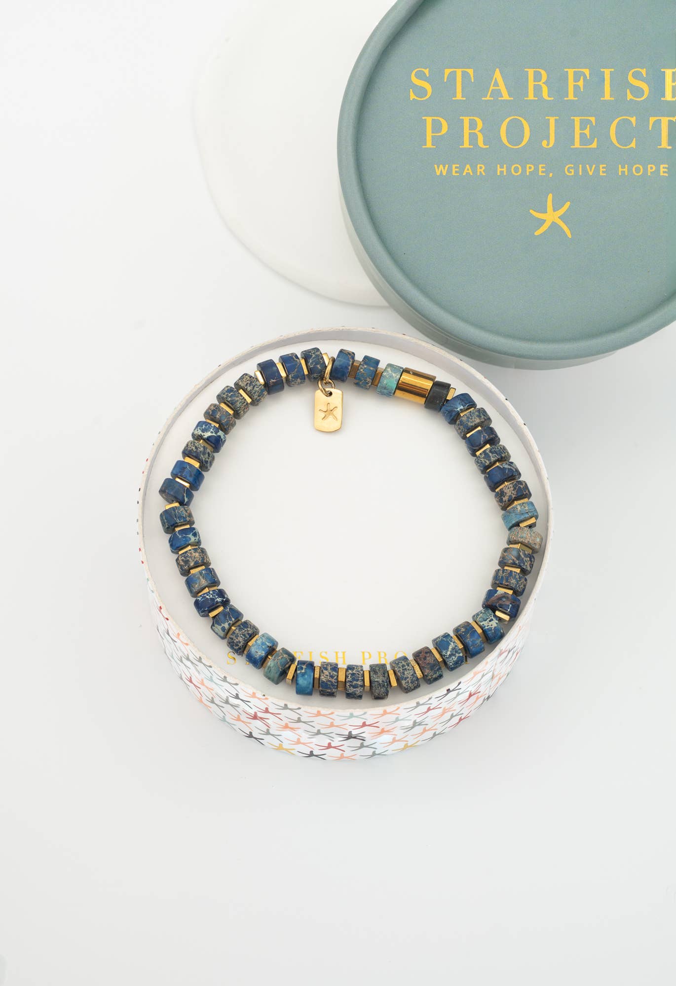 Emperor Blue Beaded Bracelet