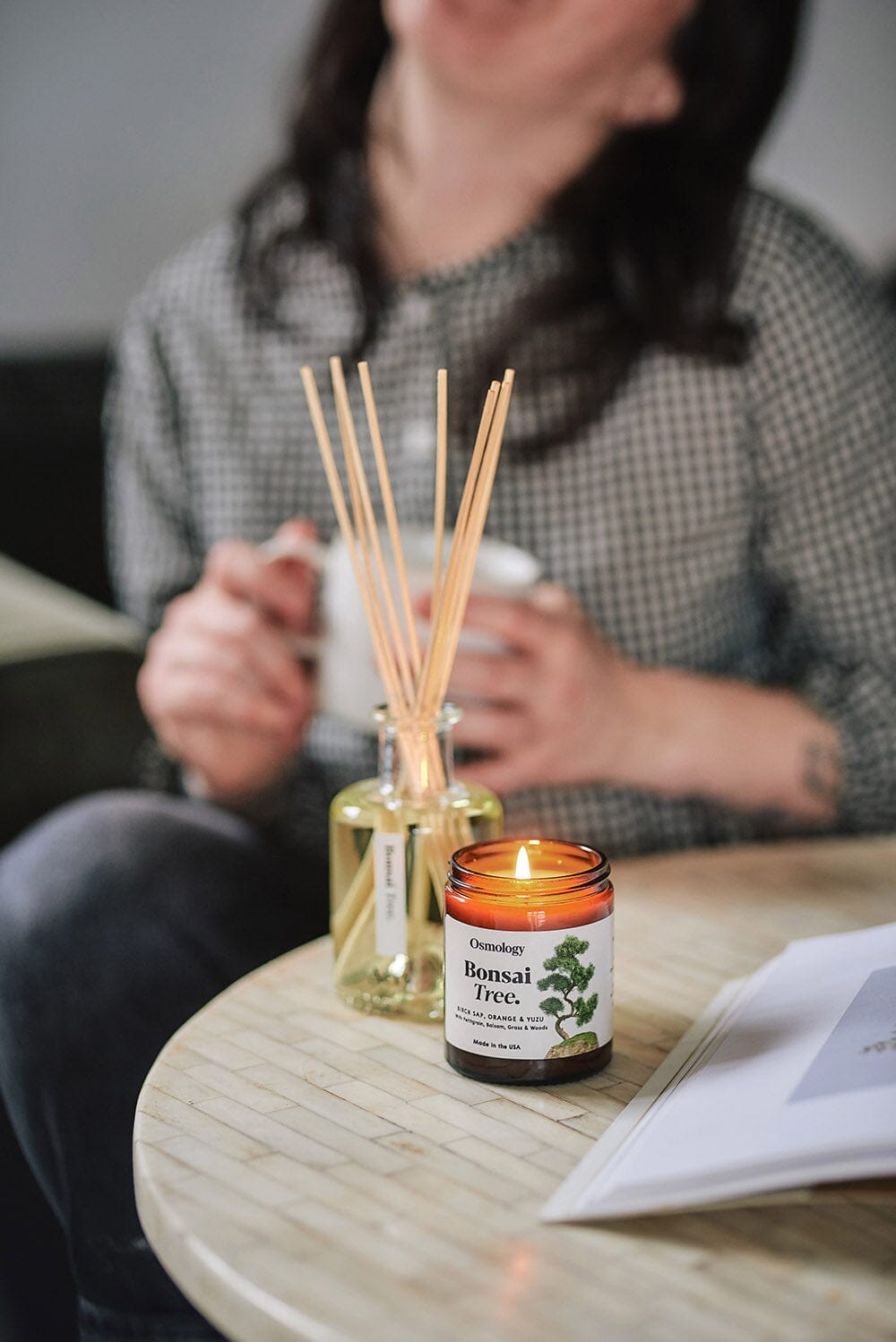 Bonsai Tree Scented Jar Candle - Birch Sap Orange and Yuzu