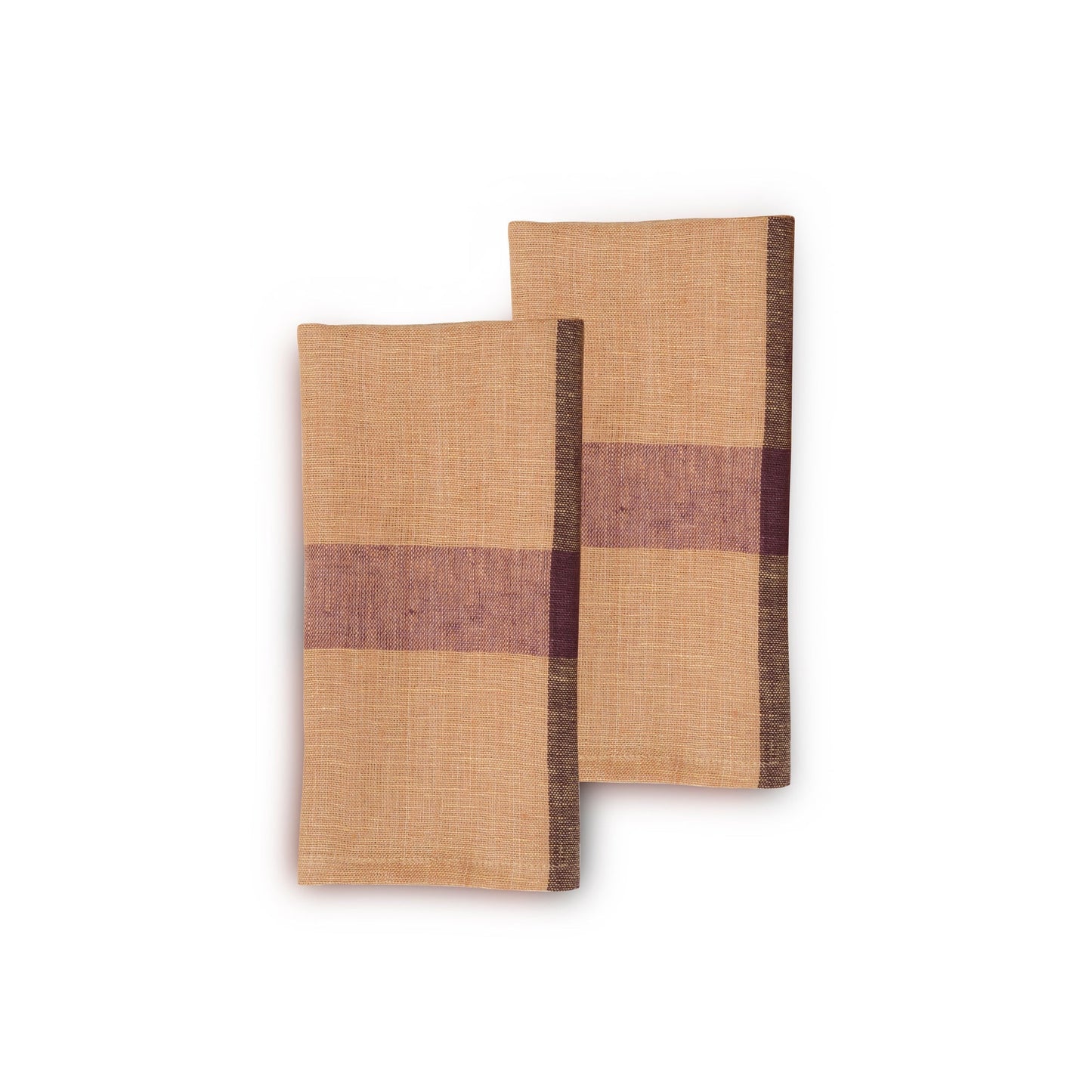 HINTERLAND Handwoven Linen Napkins – Set of 2. Flax Linen - Fair Trade - Artisan Made