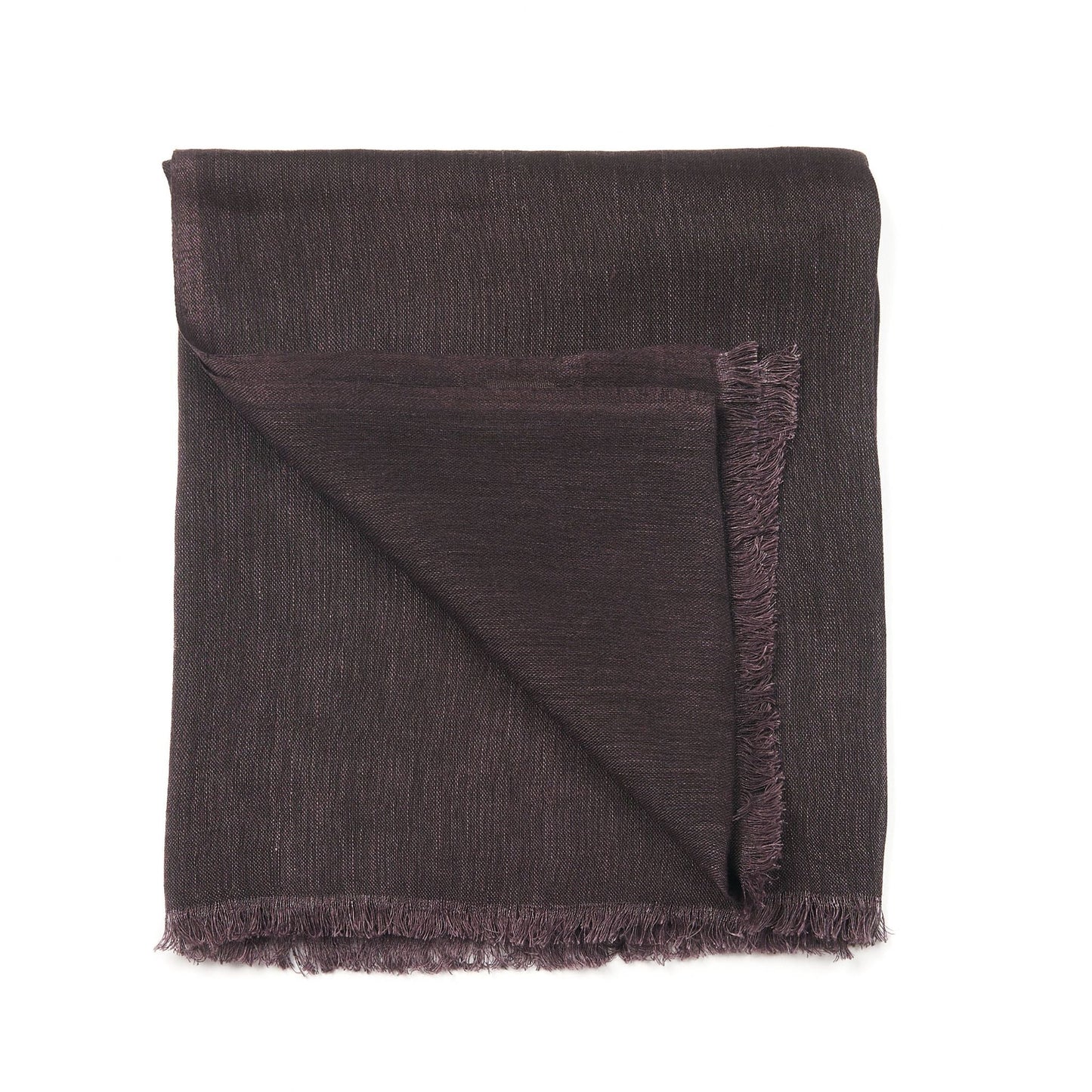 Resin Dark Brown Hand Woven Soft Linen Silk Scarf