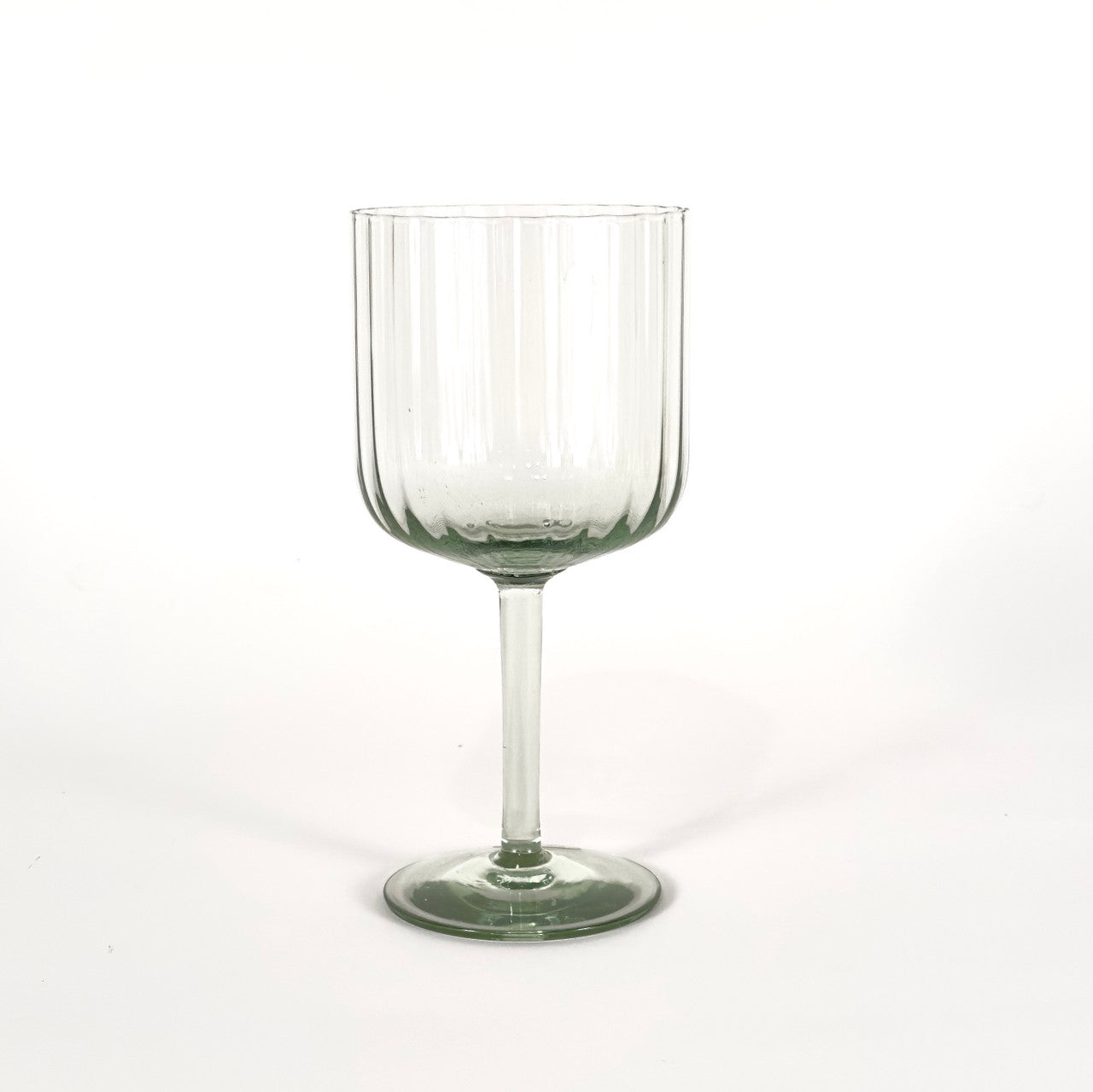 Retro Optic Wine Glass