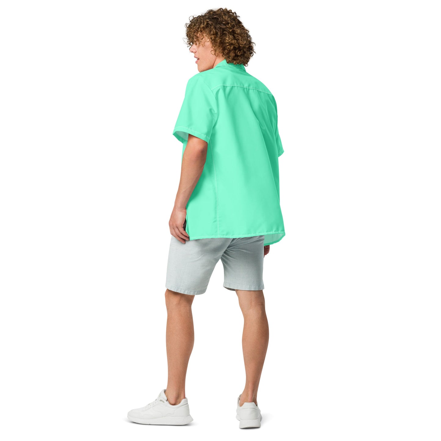 Labelless Aqua Sky Button Down Camp Shirt
