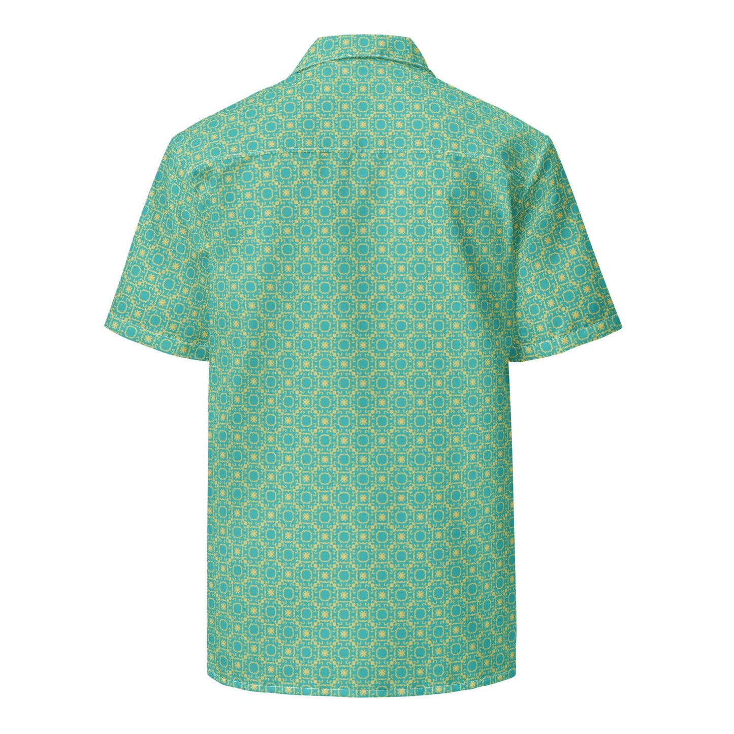 Palm Frond Prism Button Down Hawaiian Shirt