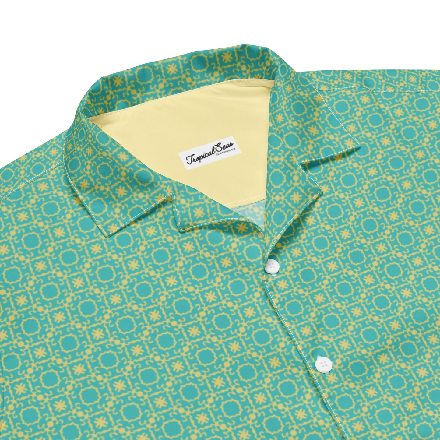 Palm Frond Prism Button Down Hawaiian Shirt