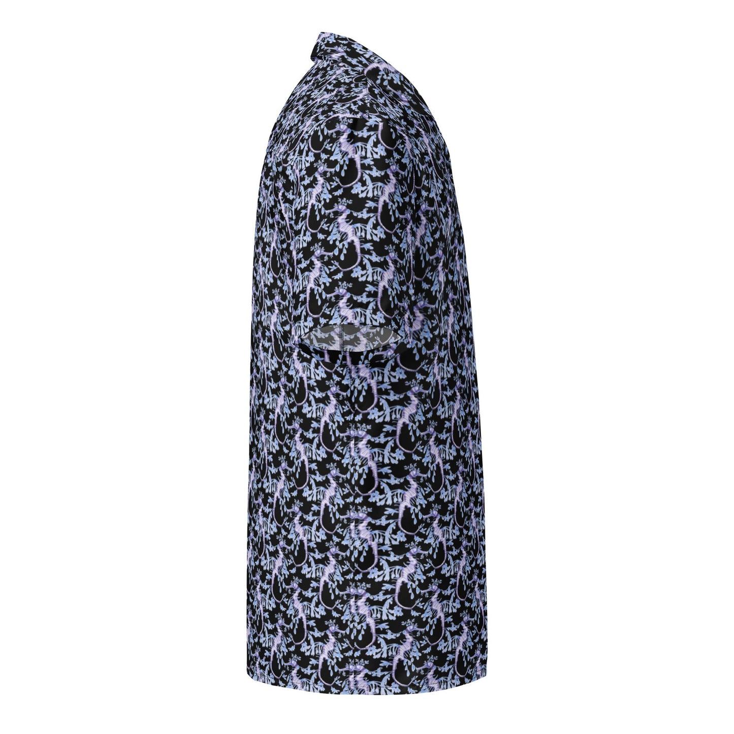 Dark Tide Tropical Black Hawaiian Shirt β Summer Ocean Button-Down