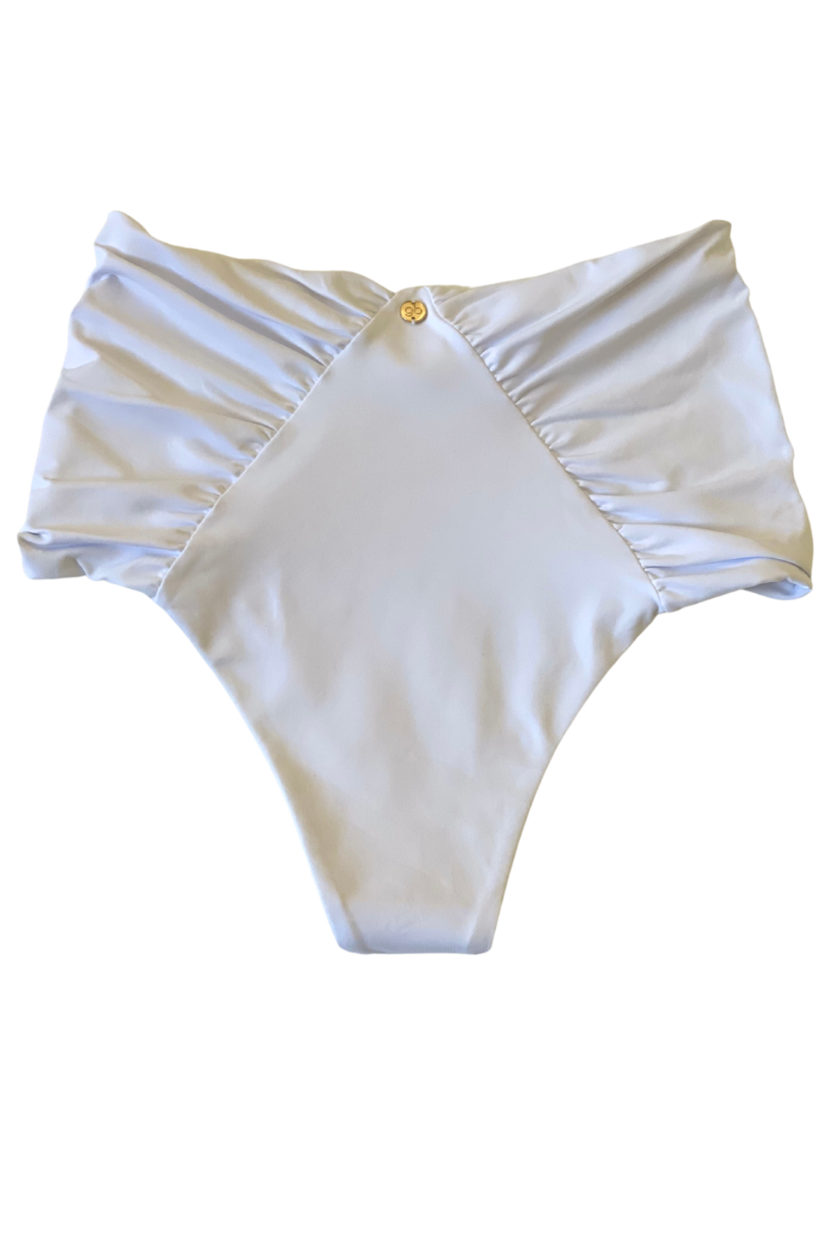 ALY WHITE Brazilian High Waist Bikini Bottoms