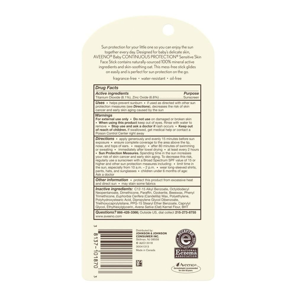 Aveeno Baby Natural Protection Sunblock Stick SPF 50+ (0.5 oz.)