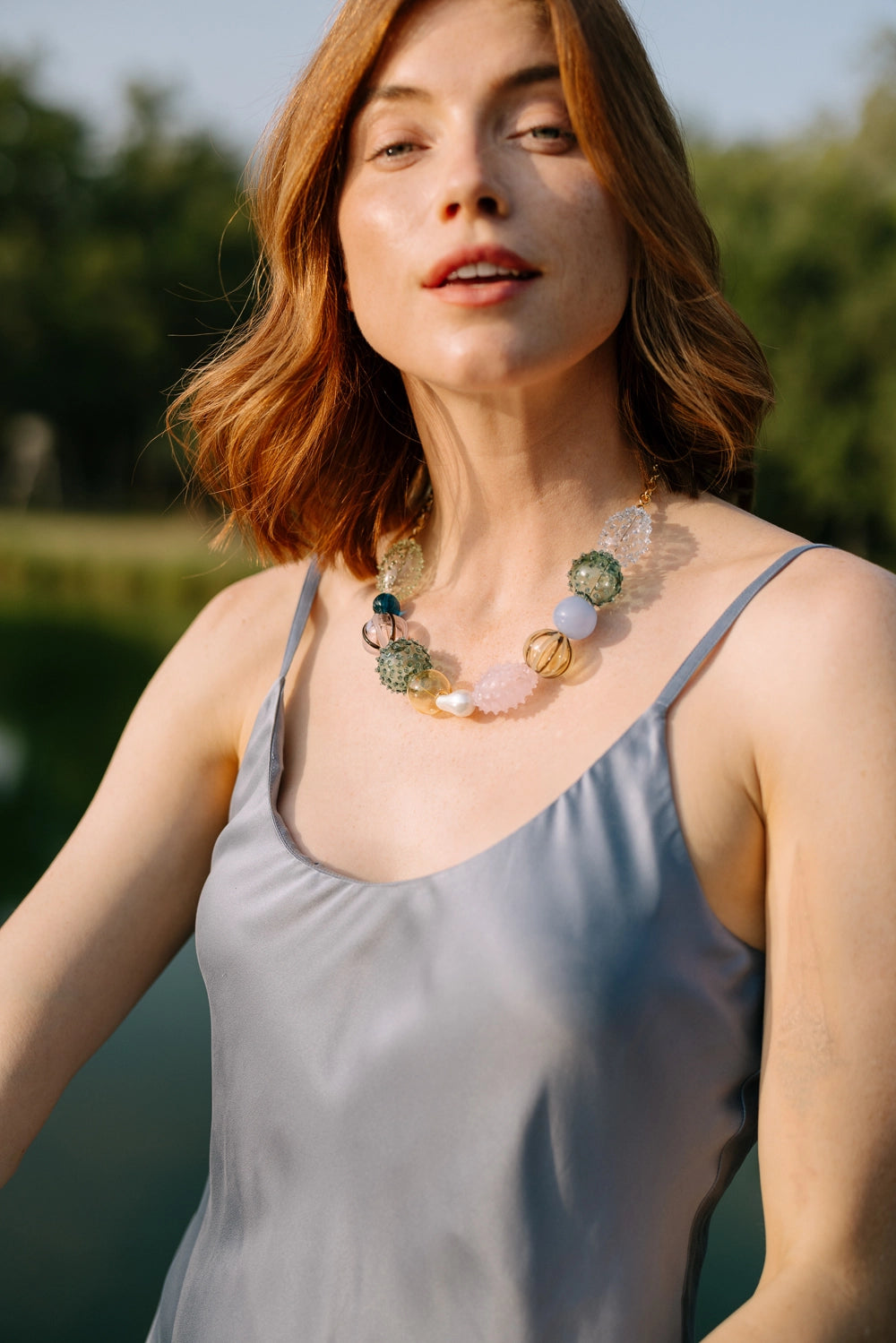 Iris Glass Blown Necklace