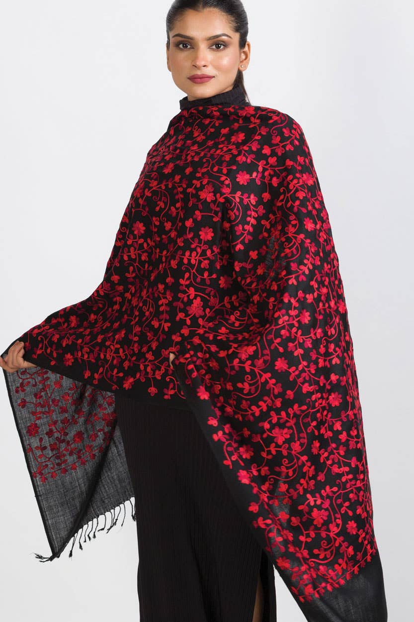 Sevya Handmade - Rani Embroidered Shawl - Osadia Concept Store