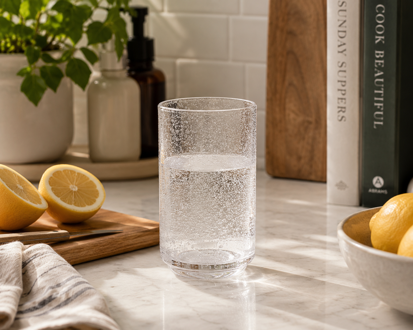 Set of 4 Tumbler 17oz Bubbled Clear