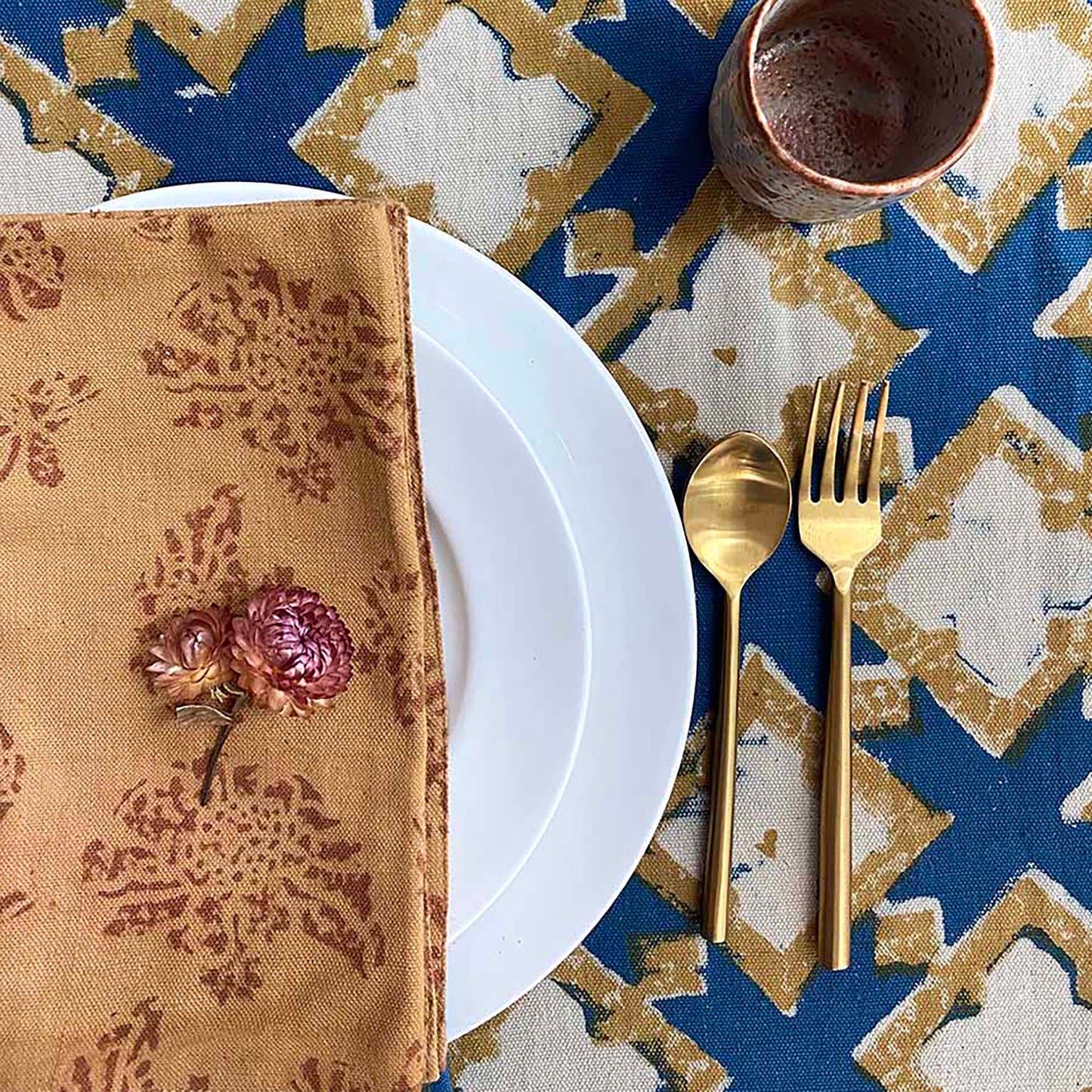 Ethically Made Cotton Dinner Napkins (Set of 4) - Marigold