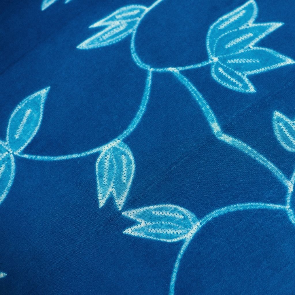 Folio Indigo Handcrafted Shibori Mulberry Silk Pillow