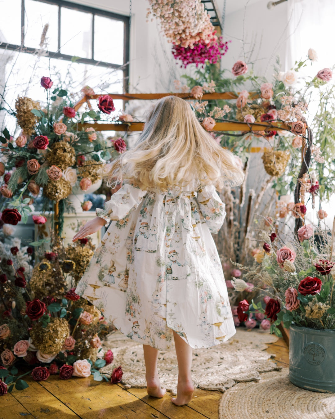Aoki Dress-Woodland Bunny | Long Sleeve