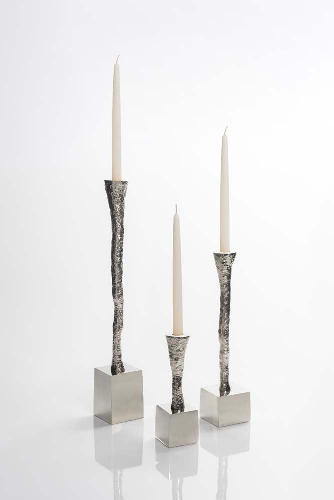 Nest Candle Holder Nickel Silver