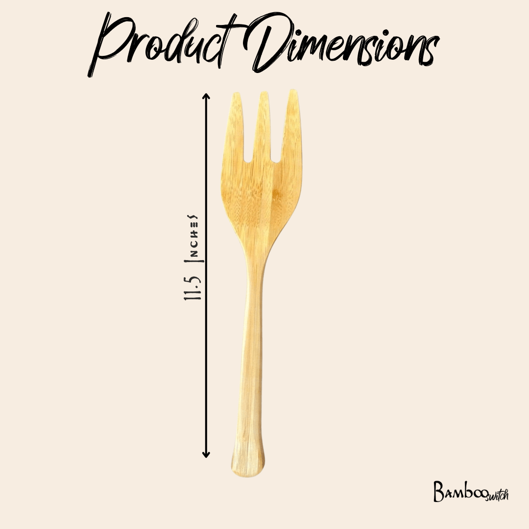 Bamboo Salad Serving Forks | Set of 2