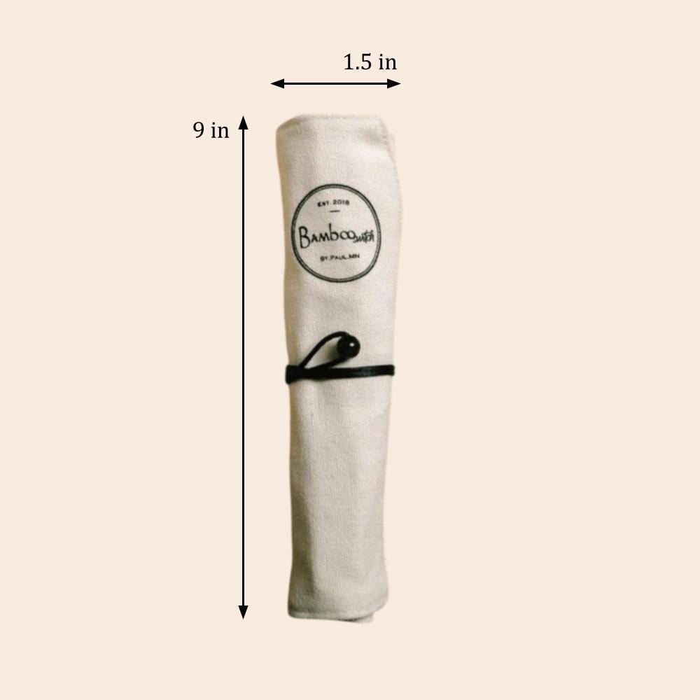 Bamboo Travel Cutlery & Cotton Wrap Set