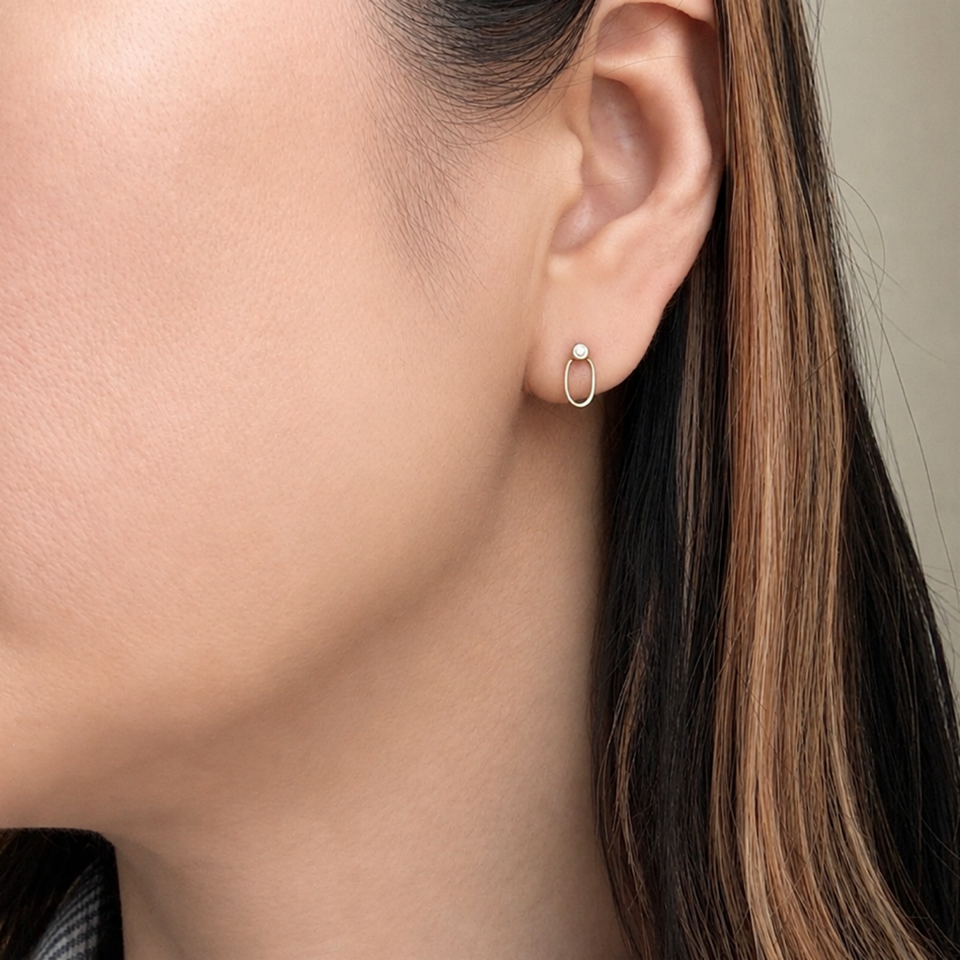 14k yellow gold sun shower diamond studs