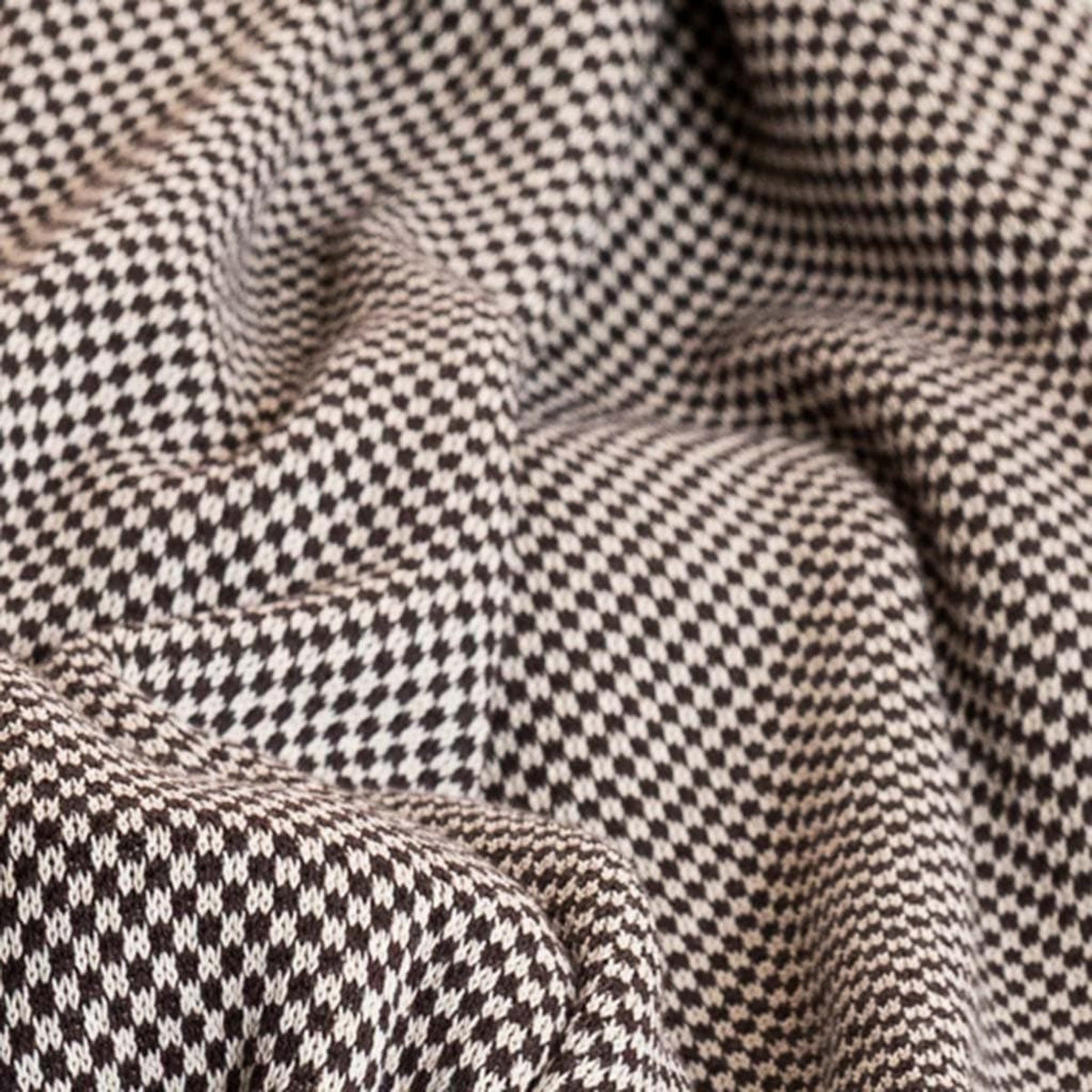 Checkerboard - Cotton Sustainable Knit Geometric Throw Blanket