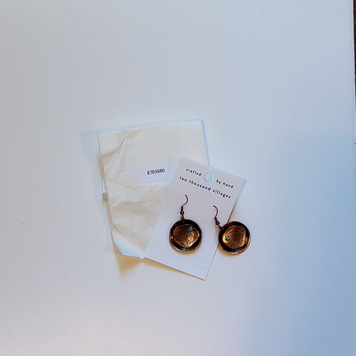 Adrift - Hammered Copper Earrings