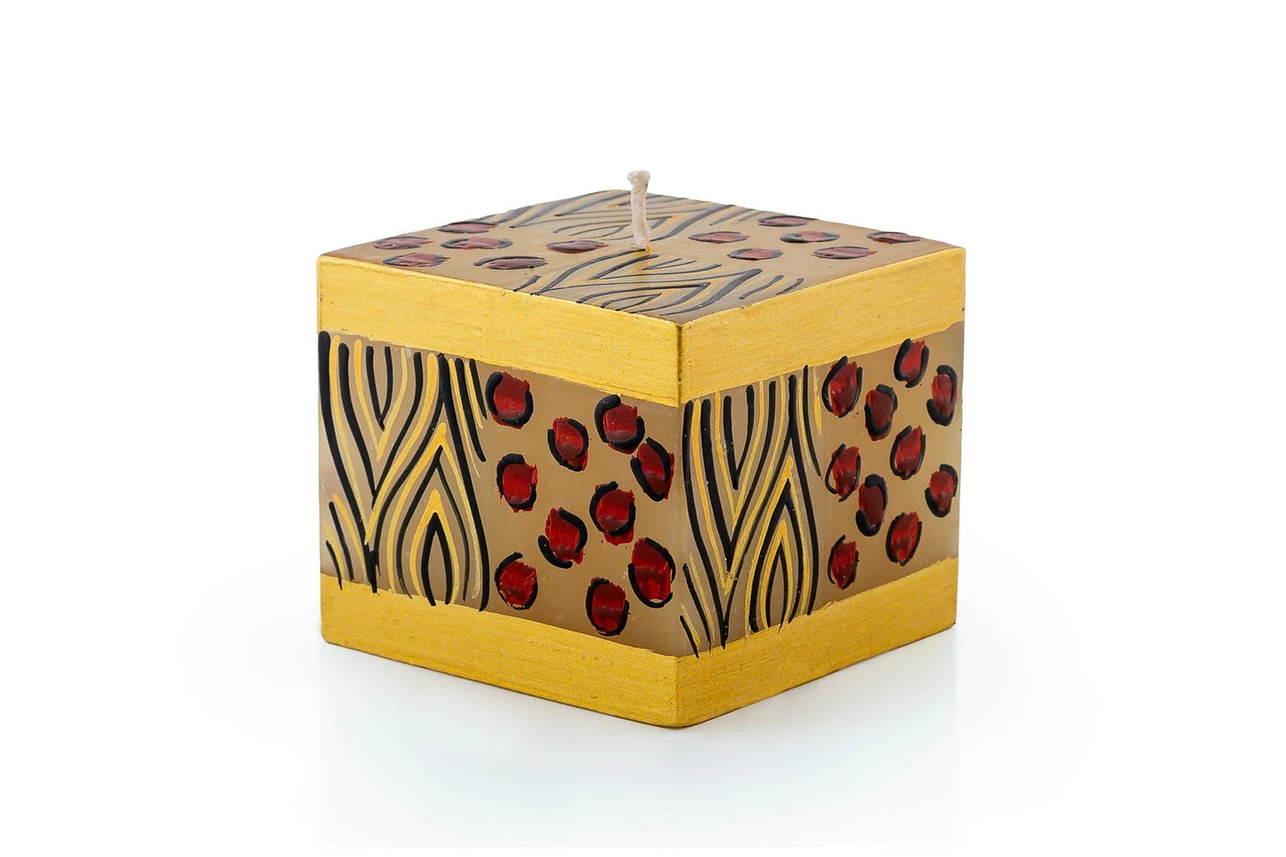 Animal Print Painted Candles