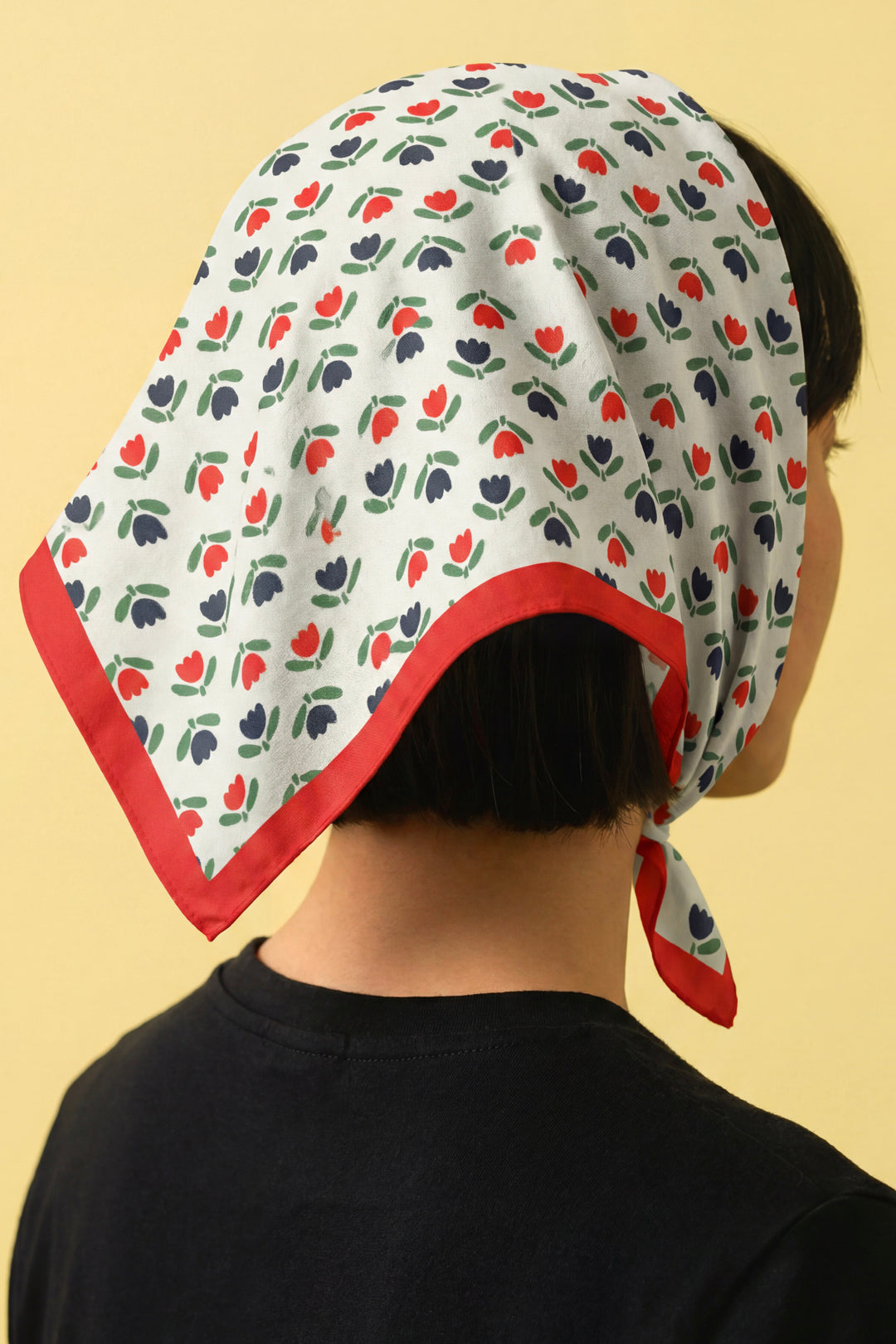 Red Tulip Cotton Bandana