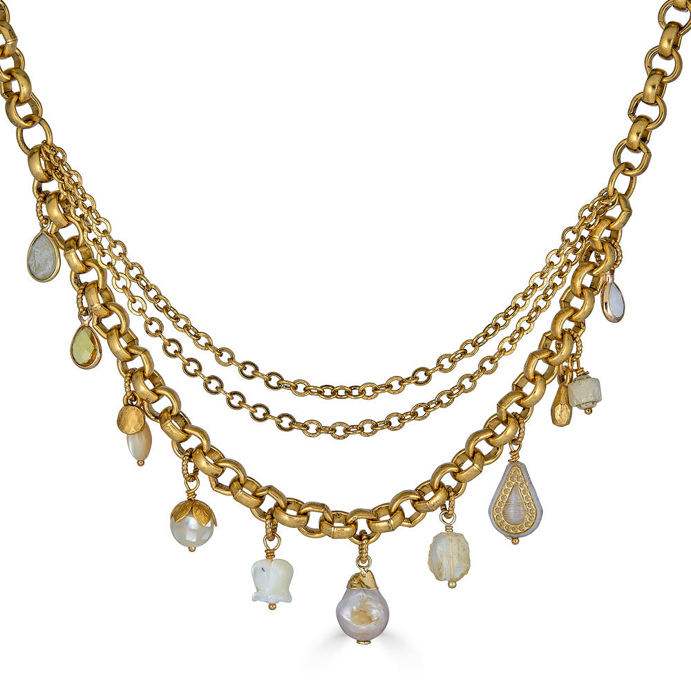 Earthtone Charm Necklace