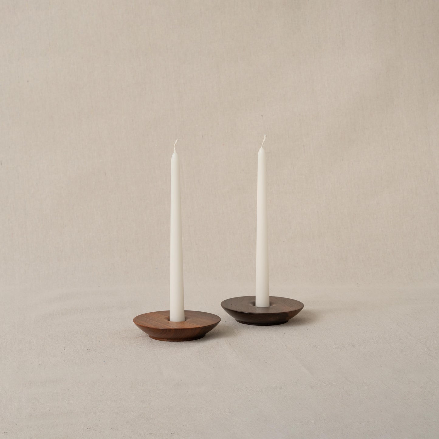 Dish Candlestick Holder Pair