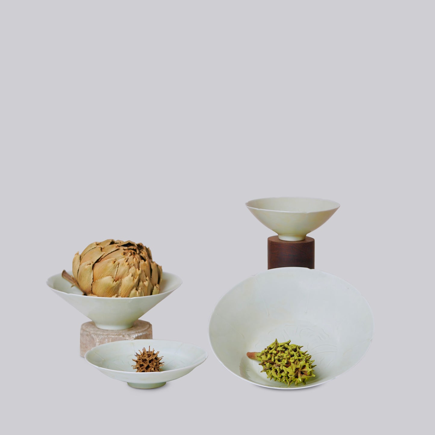 Celadon Porcelain Medium Conical Bowl